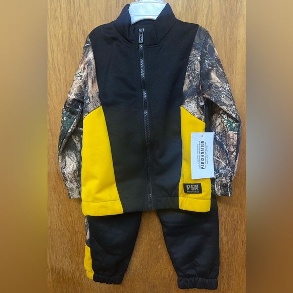 Parish Nation Other - Parish Nation Boys' CamoBlock Nylon Jacket and Joggers